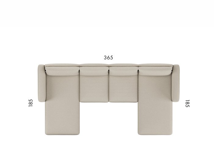 2-Sitzer + Doppellounger - Breite 365 cm (B4)
