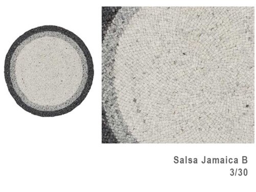 Paulig Salsa Jamaica Bord&uuml;re Handwebteppich. Rund und Oval