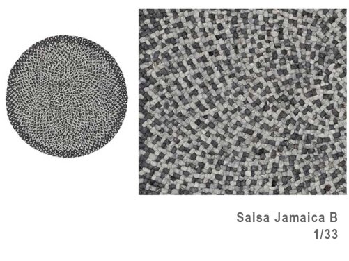 Paulig Salsa Jamaica Bord&uuml;re Handwebteppich. Rund und Oval