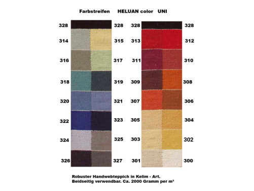 Heluan Color UNI Handwebteppich (einfarbig)