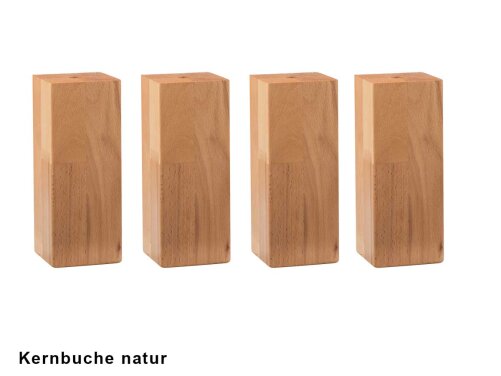 Hasena F&uuml;&szlig;e Holz Cantu Woodline Buche natur, lackiert (06) 30 cm