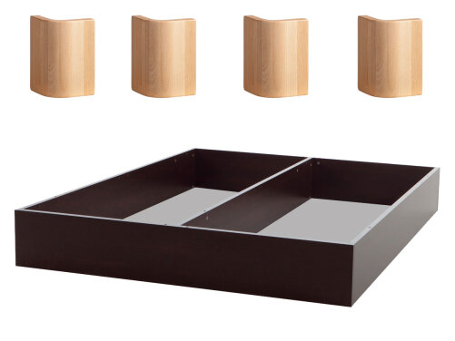 Hasena Sockel Practico-Ron Box 25 Fine-Line Anthracit Nussbaum ge&ouml;lt (85) 200 cm 220 cm
