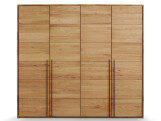 Natural Collection Endlosschrank mit Holzfront (F6) Wildeiche (2) 190 cm (4-t&uuml;rig)